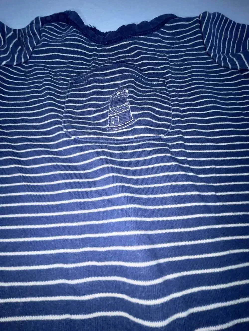 Gymboree Vintage Striped Lighthouse Applique Baby Romper